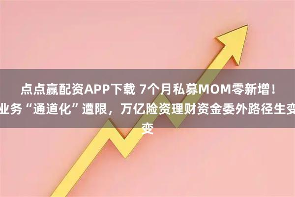 点点赢配资APP下载 7个月私募MOM零新增！业务“通道化”遭限，万亿险资理财资金委外路径生变